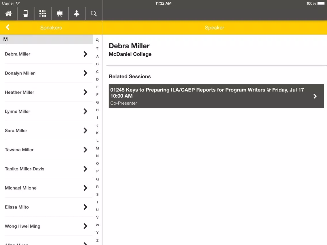 ภาพหน้าจอของ ILA 2015 Conference & Exhibits iPad 