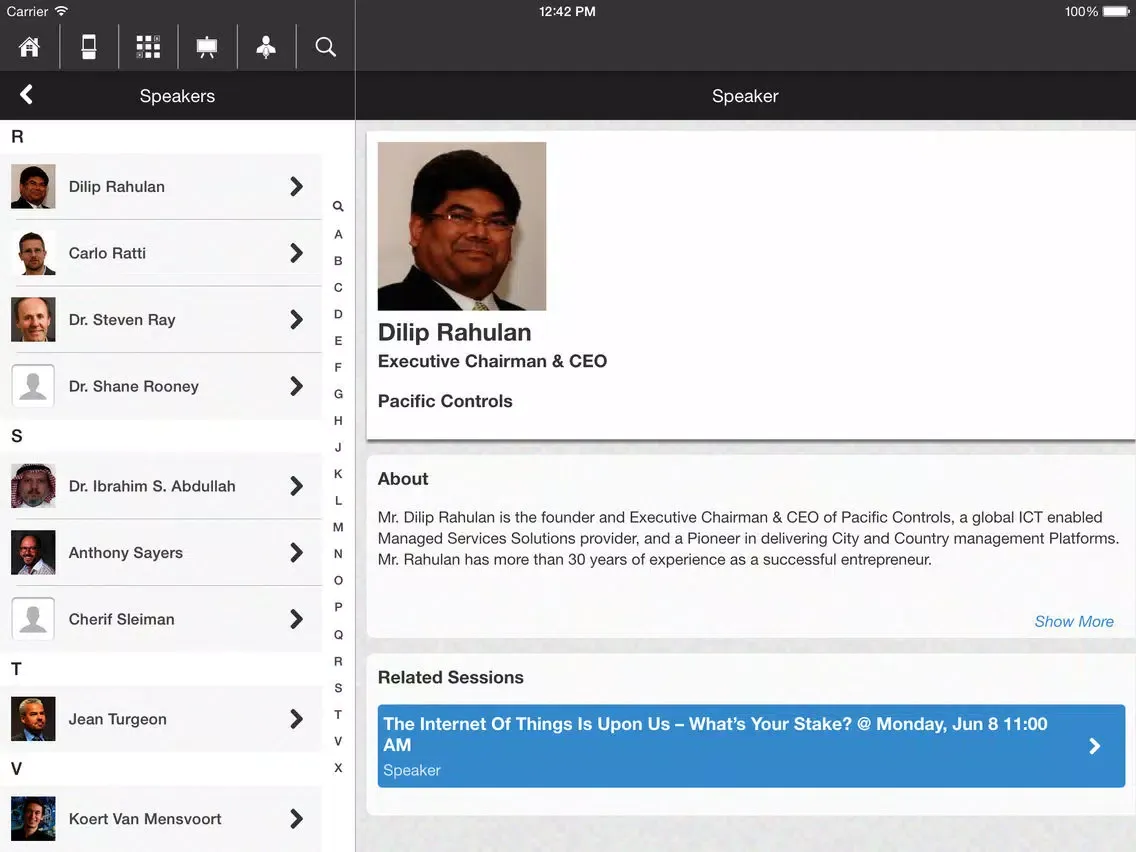 Internet of Things Expo co-located with Big Data Show 2015 iPad  স্ক্রিনশট