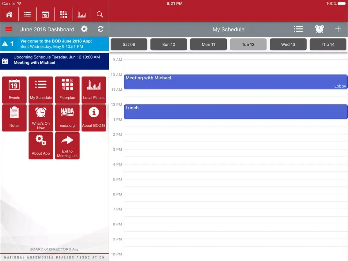 NADA Board Meetings iPad  स्क्रीनशॉट
