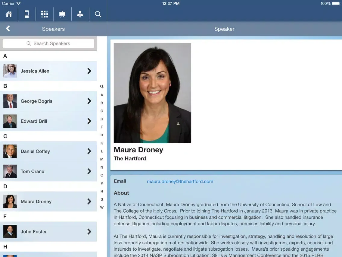 NASP 2016 Subrogation Litigation: Skills & Management Conference iPad  스크린샷