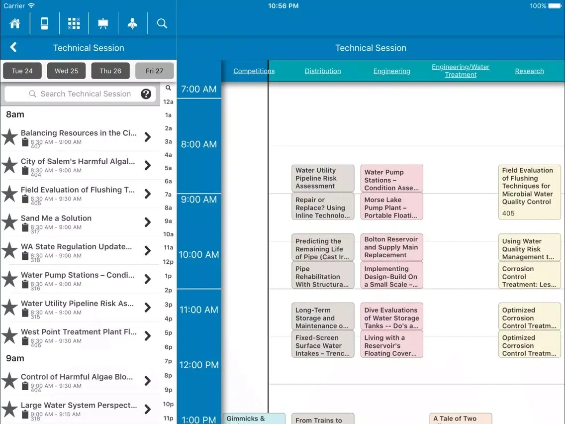 Capturas de pantalla de PNWS-AWWA Meetings iPad 