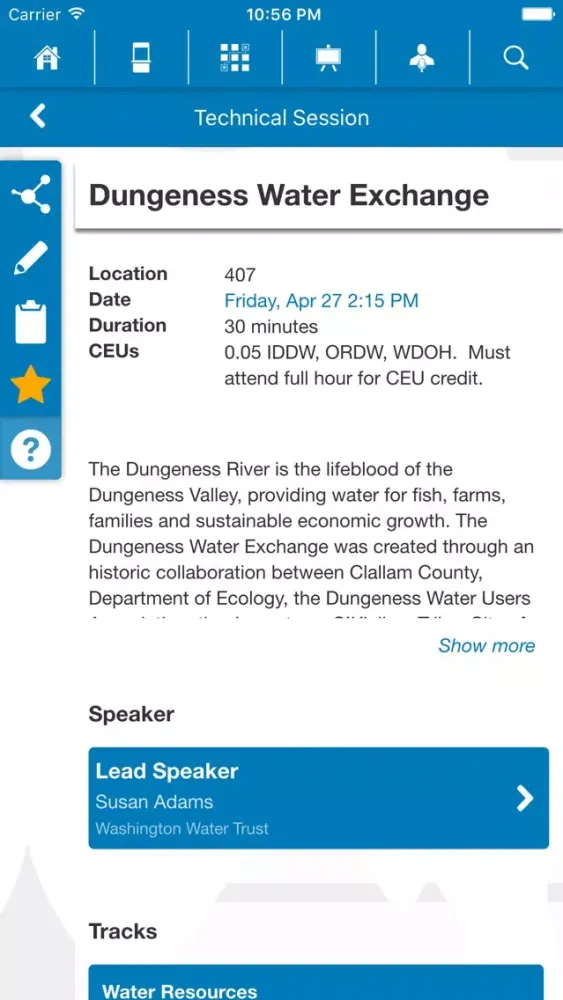 Capturas de pantalla de PNWS-AWWA Meetings
