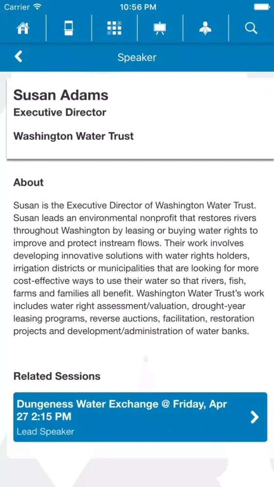 Capturas de pantalla de PNWS-AWWA Meetings