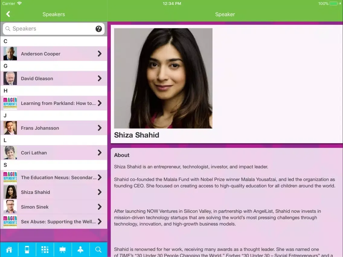 NAIS Events iPad  स्क्रीनशॉट