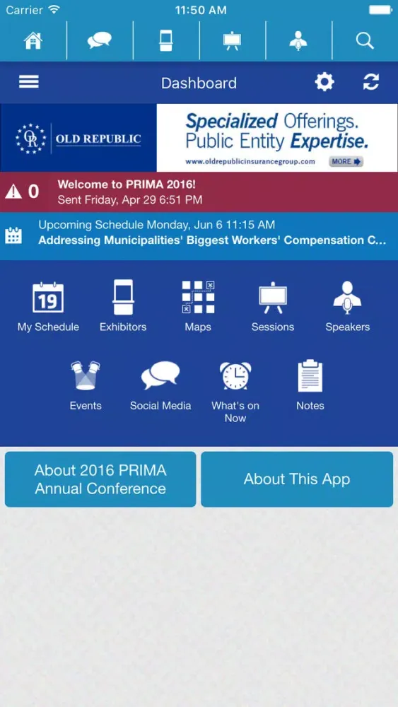 Ảnh chụp màn hình của 2016 PRIMA Annual Conference