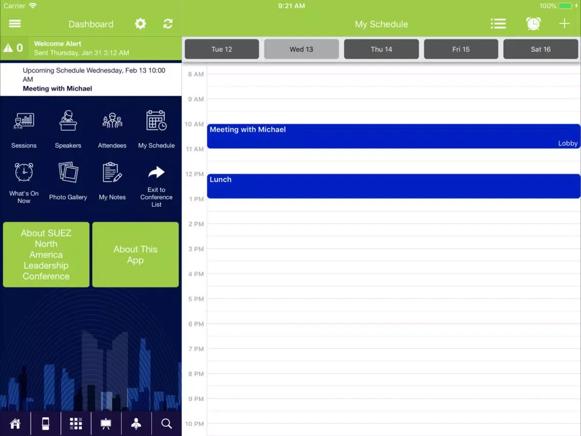 SUEZ NA Events iPad  سکرین شاٹس