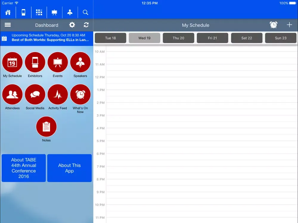 ภาพหน้าจอของ TABE 44th Annual Conference 2016 iPad 