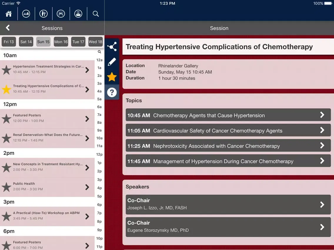 Captures d'écran de 2016 ASH Annual Scientific Meeting & Expo Admin iPad 