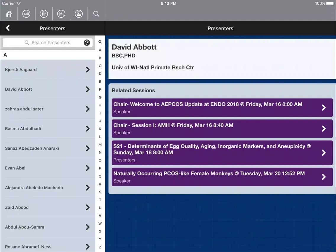 تصاویر Endocrine Society Meetings iPad 