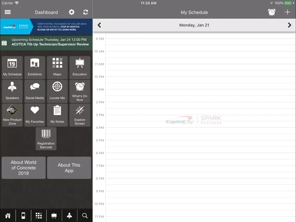 Screenshot di World of Concrete iPad 