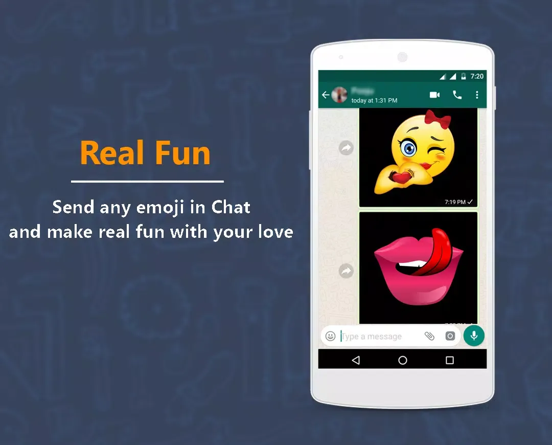 Tangkapan layar Dirty emoji & Adult emoji stic