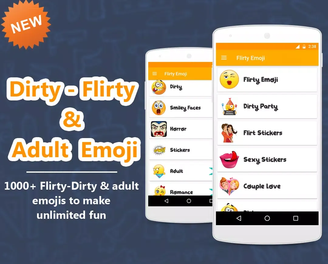 Tangkapan layar Dirty emoji & Adult emoji stic