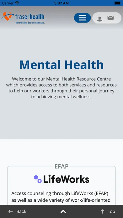 Fraser Health MyHealth سکرین شاٹس