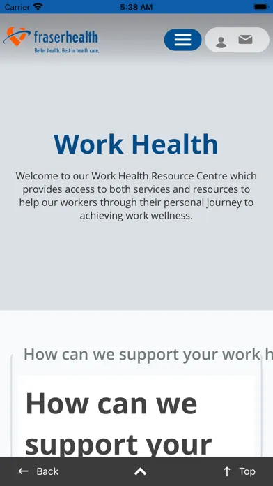 Fraser Health MyHealth سکرین شاٹس