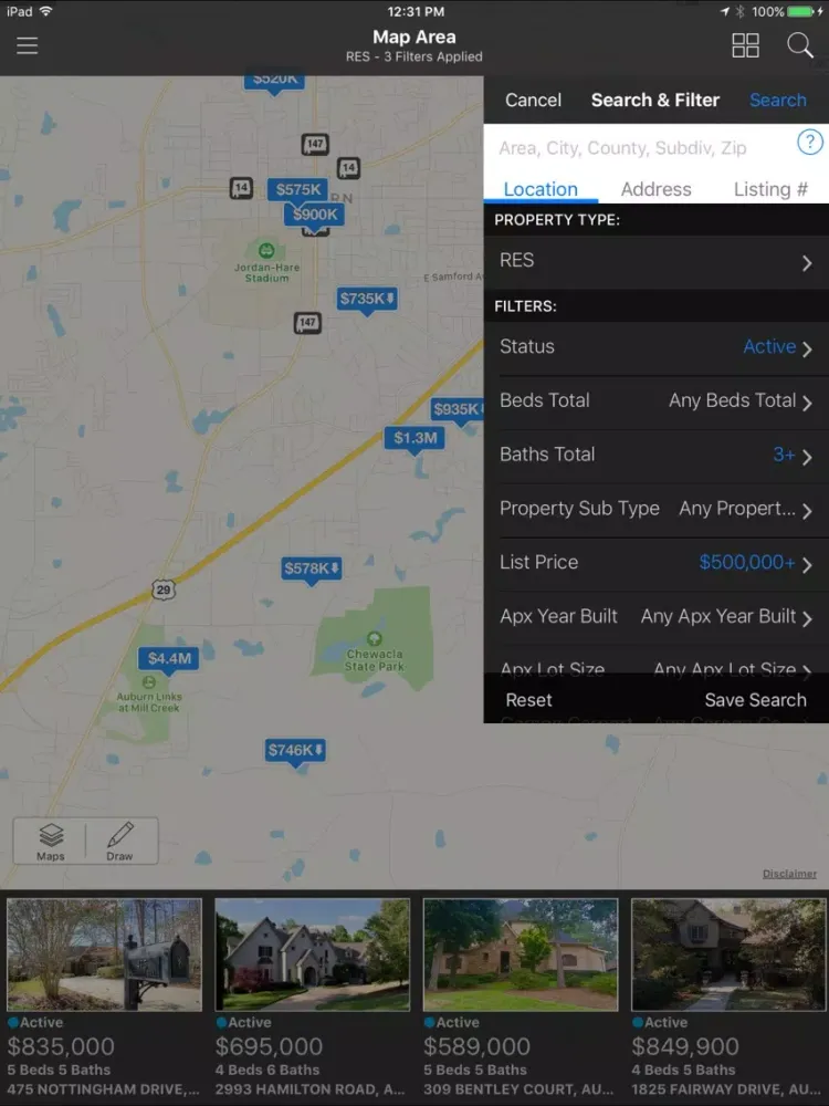 Ảnh chụp màn hình của GO LCAR MLS iPad 