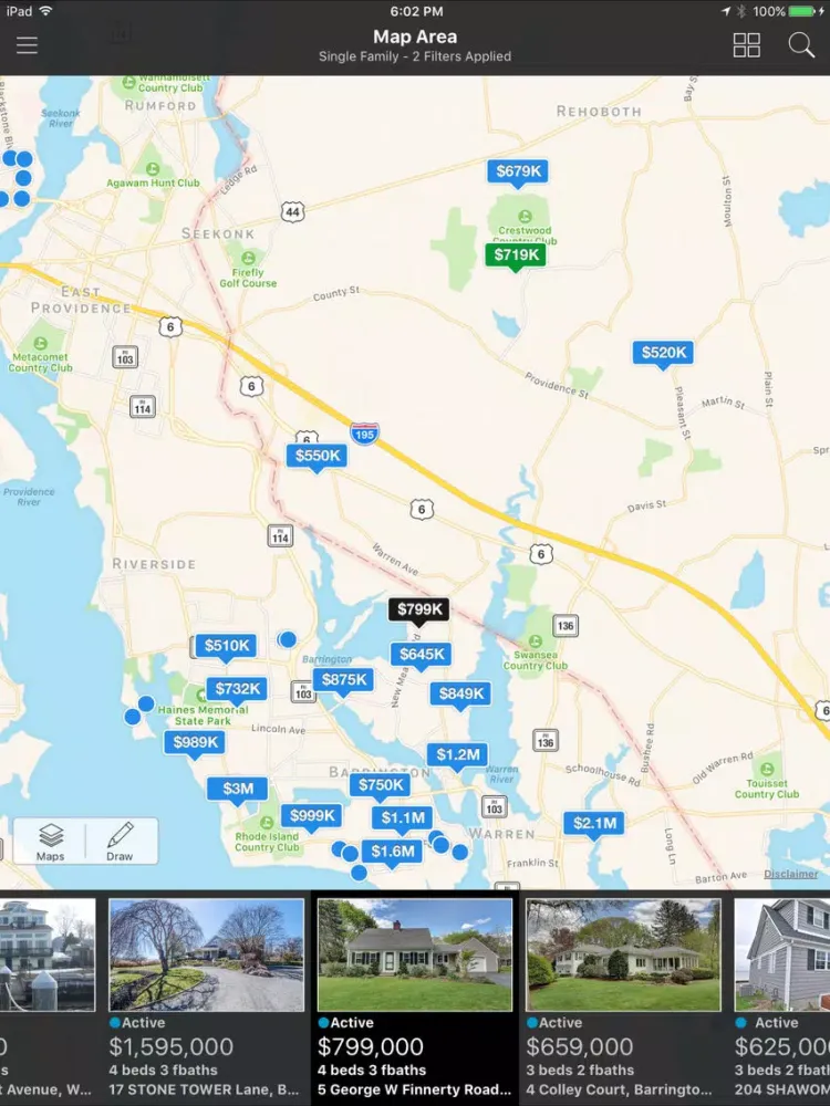 RI Multiple Listing Service iPad  Screenshots
