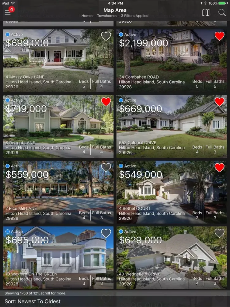 ภาพหน้าจอของ Hilton Head MLS iPad