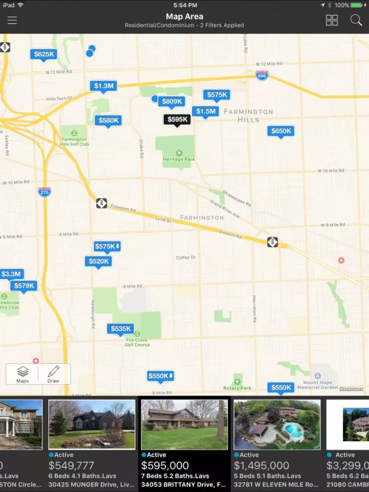 RealcompMLS iPad スクリーンショット