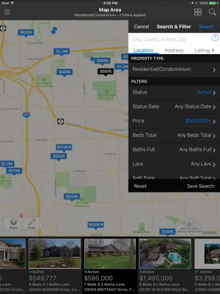 RealcompMLS iPad スクリーンショット