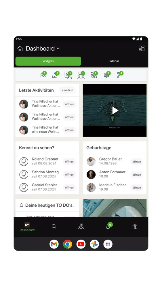 Capturas de tela do Fiegl APP