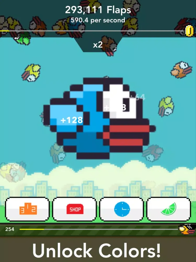 Capturas de tela do Super Flappy Clickers iPad 