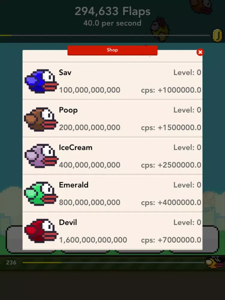 Capturas de tela do Super Flappy Clickers iPad 