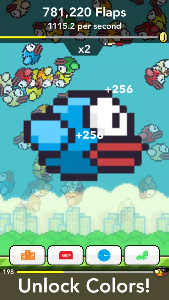 Capturas de tela do Super Flappy Clickers