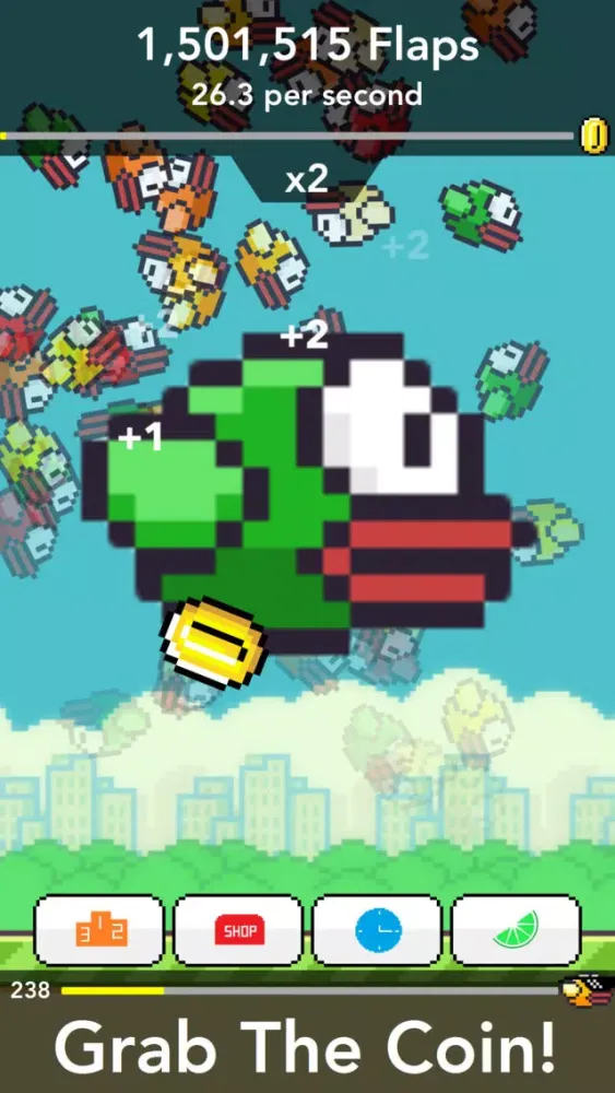 Capturas de tela do Super Flappy Clickers