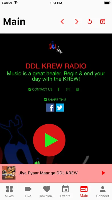 Tangkapan skrin DDL KREW RADIO