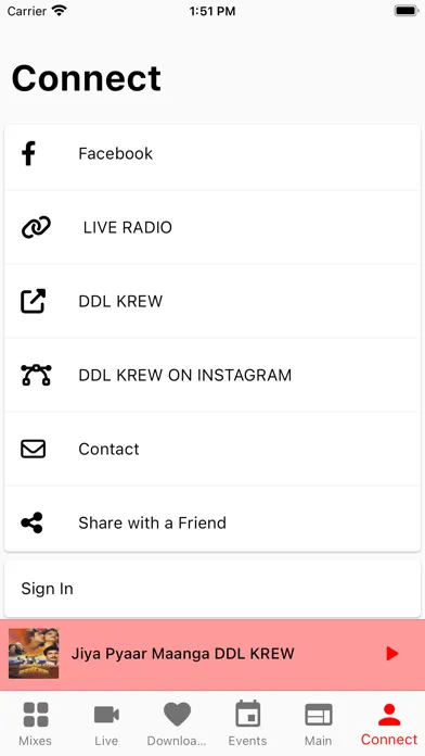 Tangkapan skrin DDL KREW RADIO