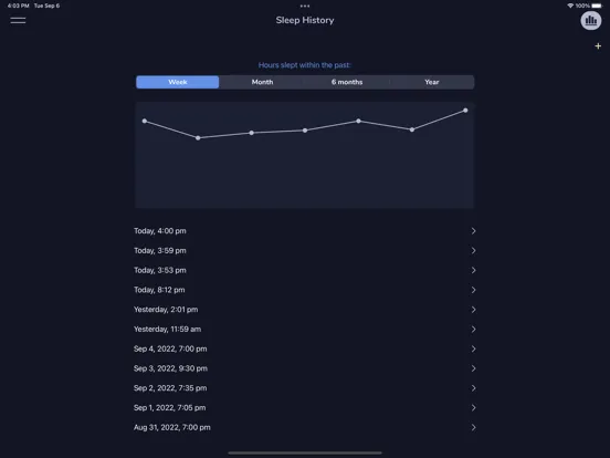 CORI Sleep iPad  スクリーンショット