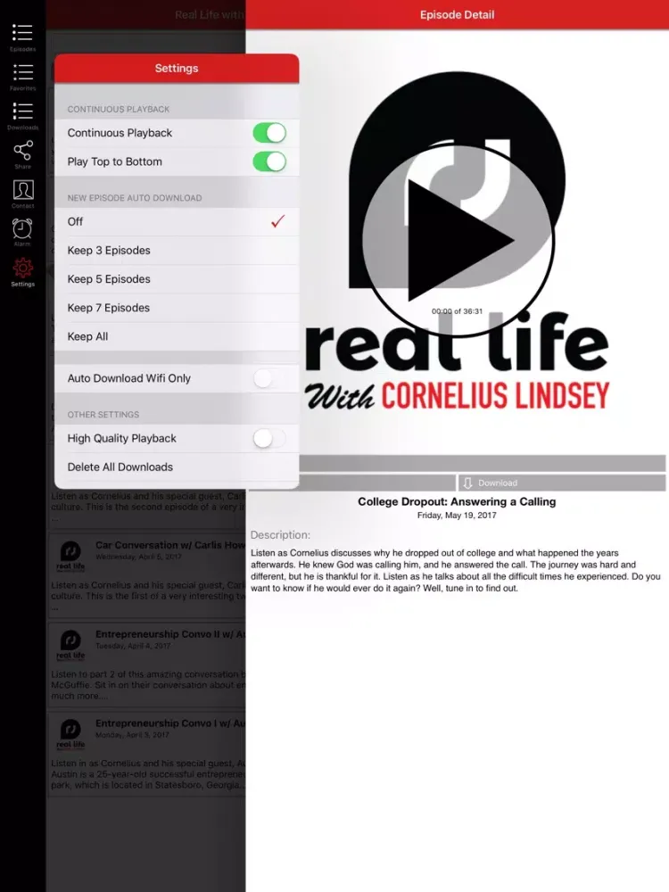 Zrzuty ekranu Real Life with Cornelius Lindsey iPad 