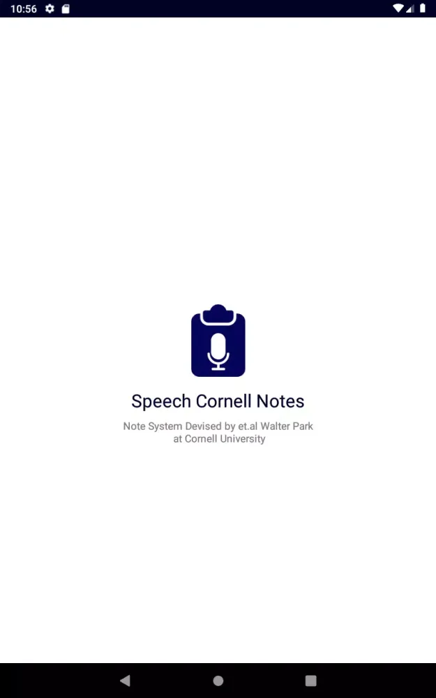 Zrzuty ekranu Speech to text Cornell notes