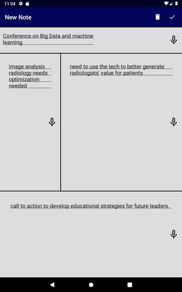 Zrzuty ekranu Speech to text Cornell notes