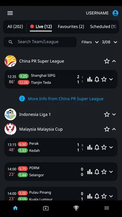 Скриншоты CornerPro - Livescores