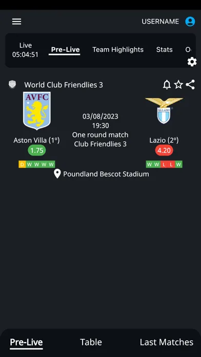 Скриншоты CornerPro - Livescores
