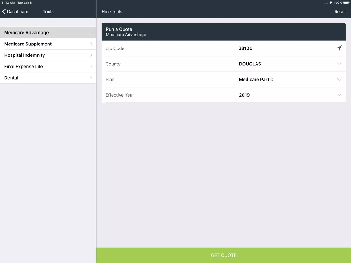 Cornerstone Quoting Tools iPad  Screenshots