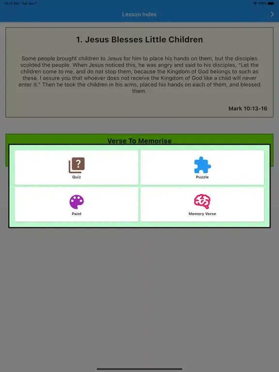 Sunday School Activity iPad  Screenshots