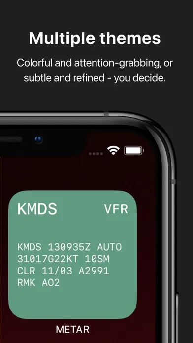 Скриншоты METAR Widgets
