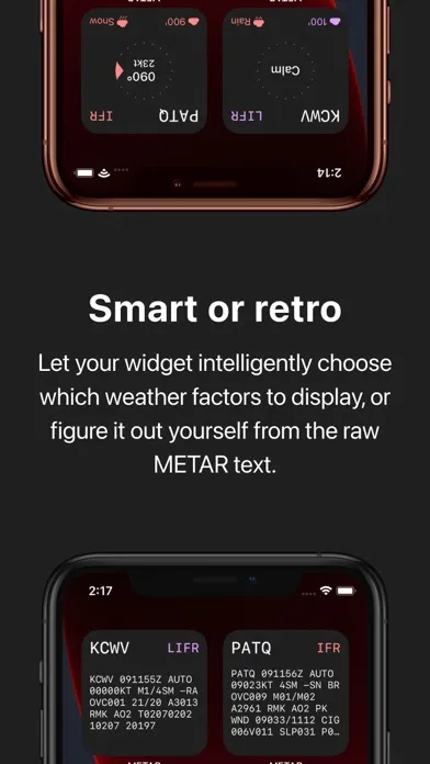Скриншоты METAR Widgets