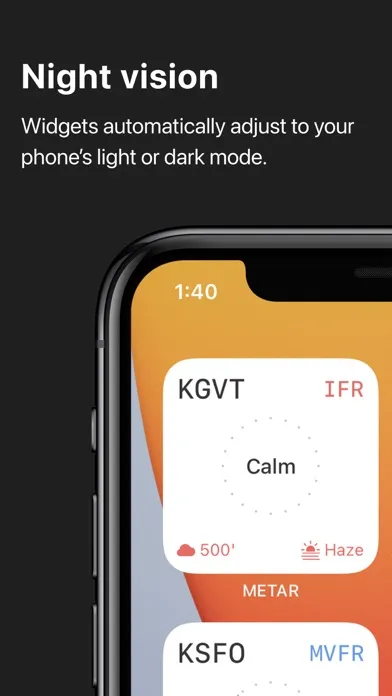 Скриншоты METAR Widgets