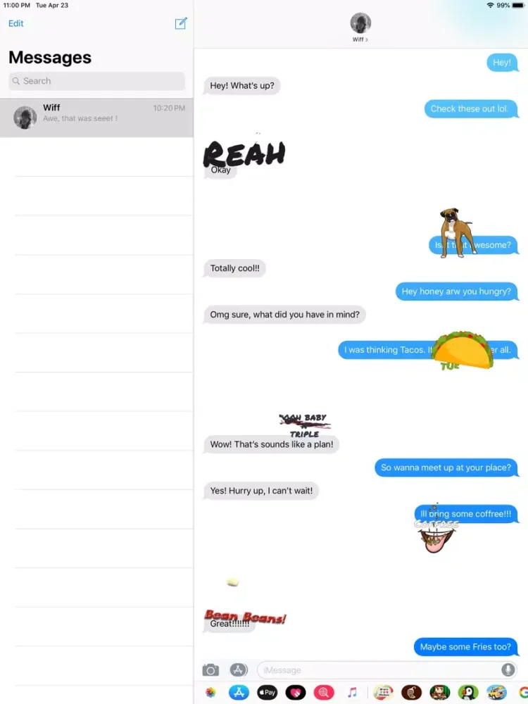 Tangkapan skrin Bubee Stickers iPad 