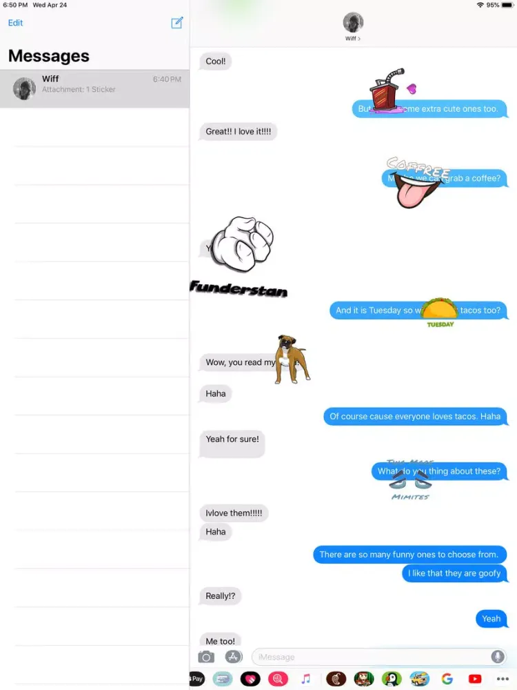 Tangkapan skrin Bubee Stickers iPad 