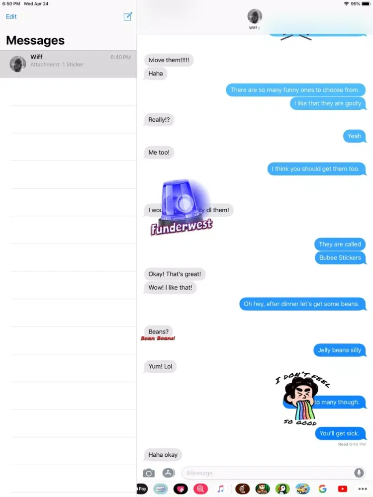 Tangkapan skrin Bubee Stickers iPad 