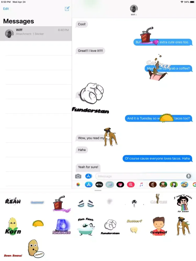 Tangkapan skrin Bubee Stickers iPad 