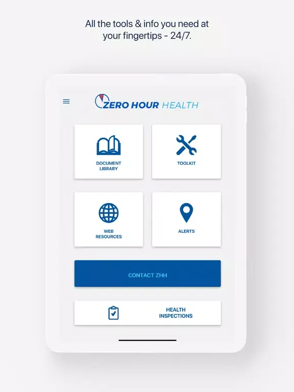 Tangkapan skrin ZHH Crisis Prevention Response iPad 