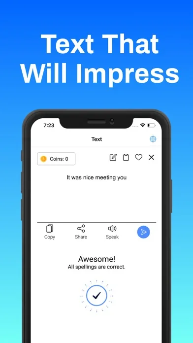 Ảnh chụp màn hình của Spell check : Voice to text
