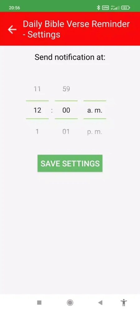 Tangkapan layar Bible Notify