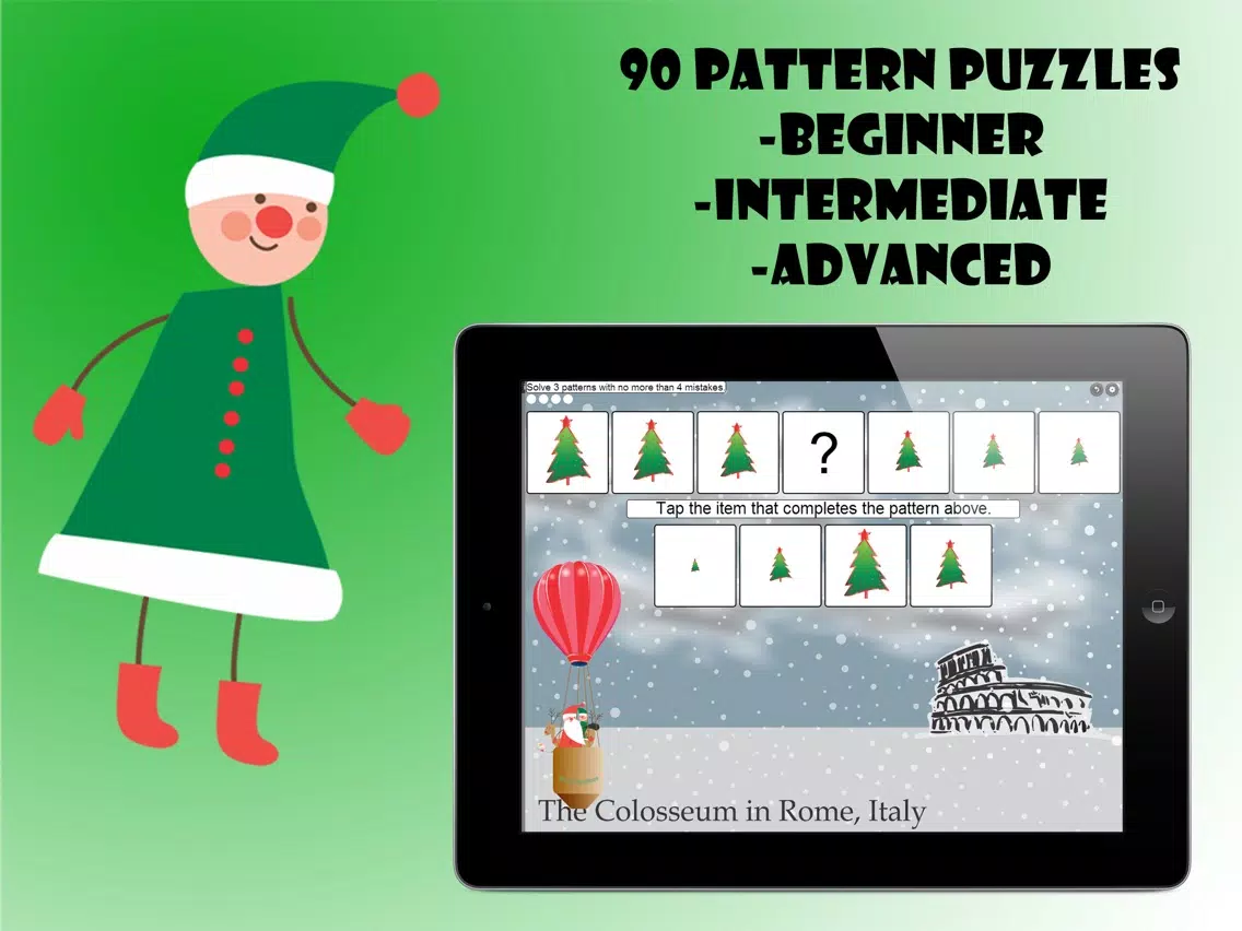 Скриншоты Kids Christmas Pattern Game by Corvid Apps iPad 