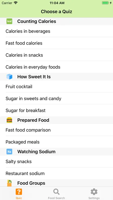 تصاویر Calorie Quiz
